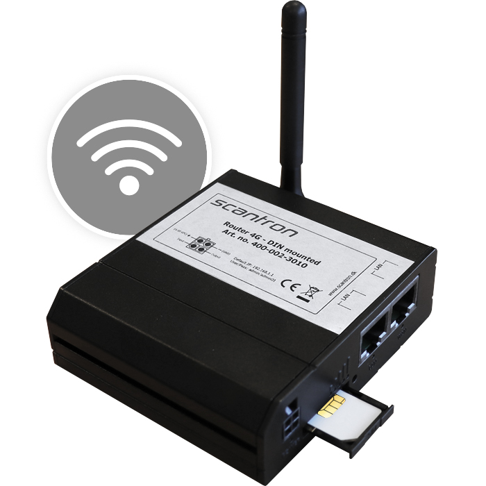 4G router med SIM med wifi ikon - Scantron SIM
