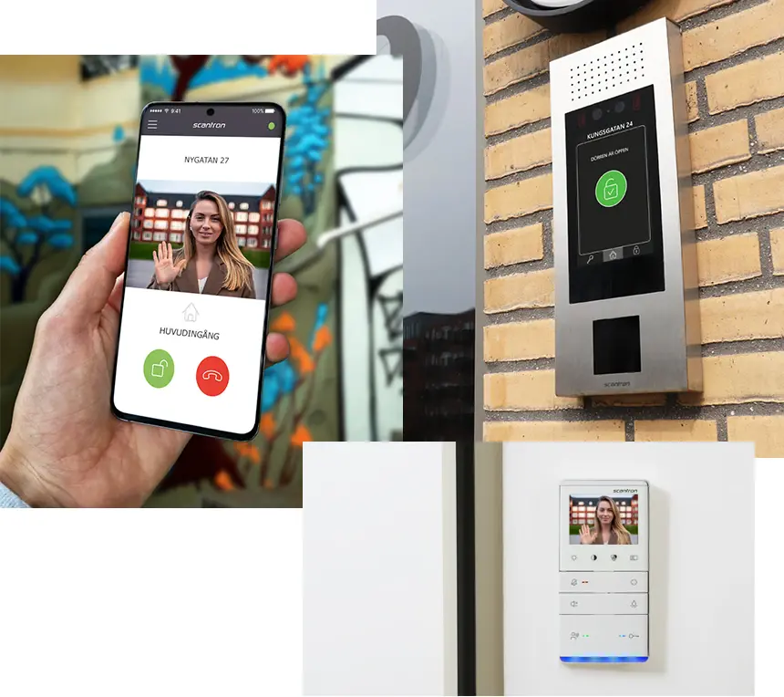 Porttelefon med kamera fraan Scantron - Porttelefon med kamera
