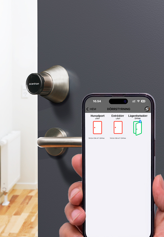 Sensolock BLE forbindelse aaben SE - Dörröppning i MultiApp®
