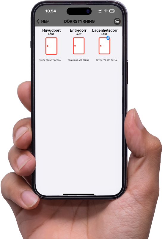 doeraabning via mobil naer SE - Dörröppning i MultiApp®