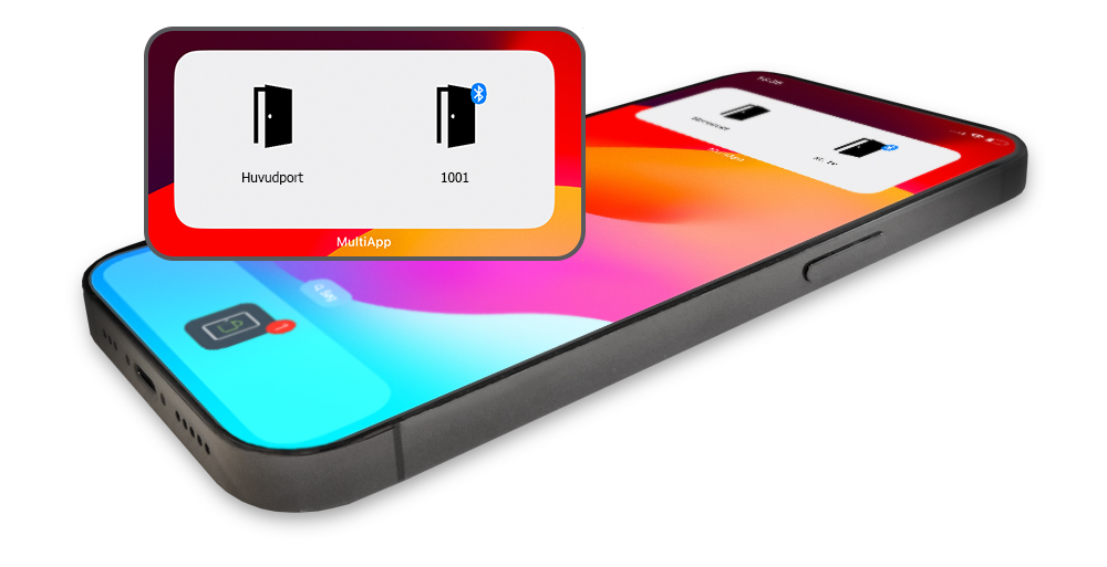 doeraabning via mobil widgets 2 SE - Dörröppning i MultiApp®