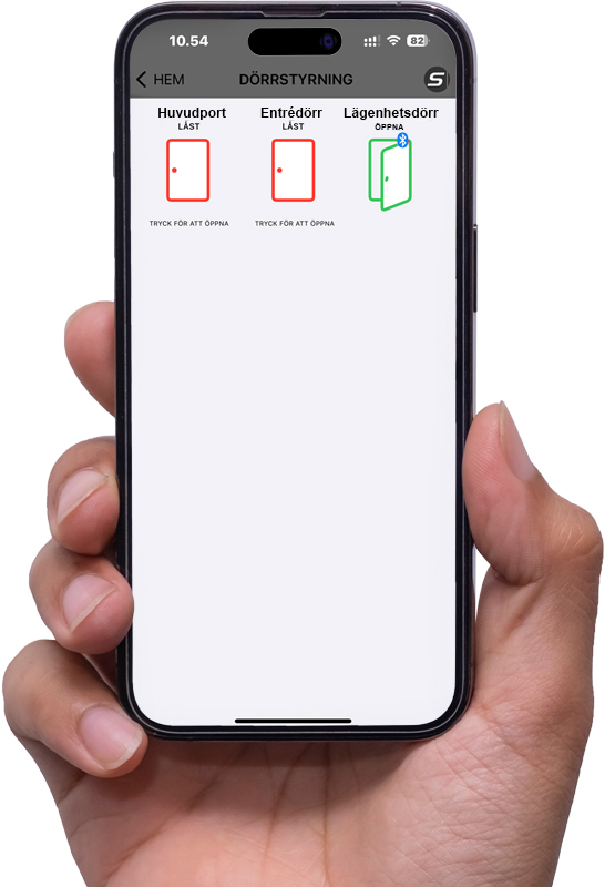 doeraabning hoveddoer offline laeser BLE SE - Offline SensoLock®